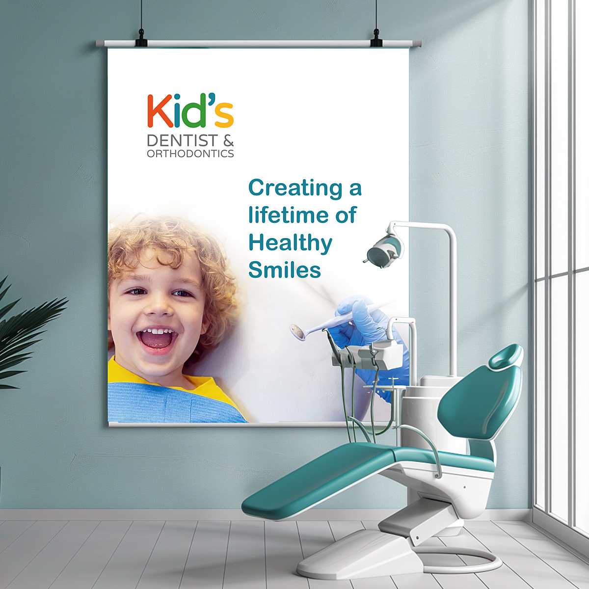 Kids Dentist Dubai poster design